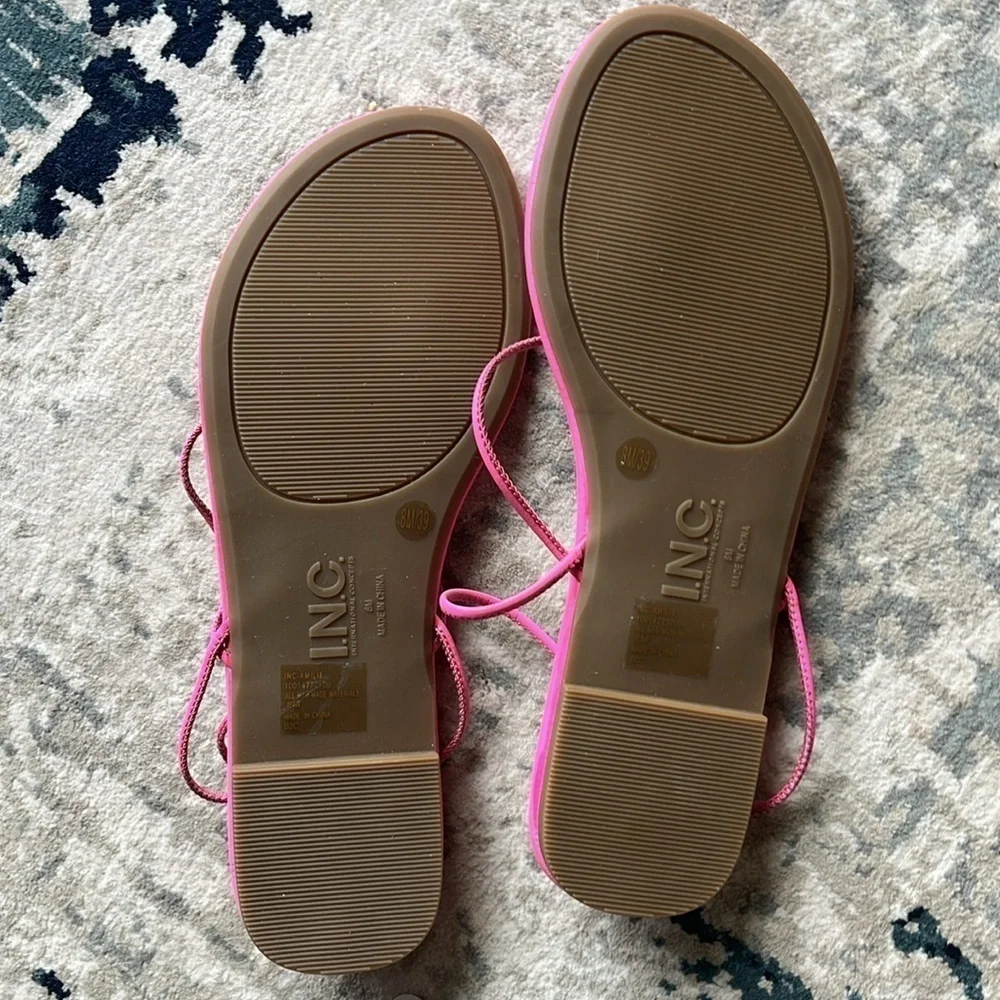 NWOT INC-Amilie Strappy Sandal Fuscia/Rhinestones Size 8